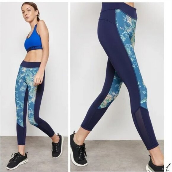 Under Armour Compression Multi Print Mesh Crop Leggings - Picture 1 of 12